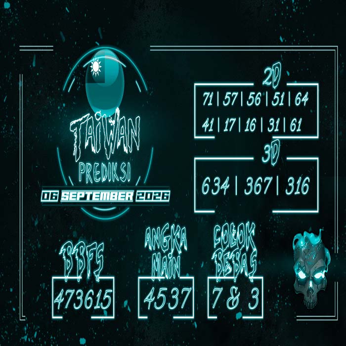prediksi TAIWAN 6-Sep-2026